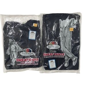Vintage 60's Fruit of the Loom Sweatshirt & Sweatpants Set Medium